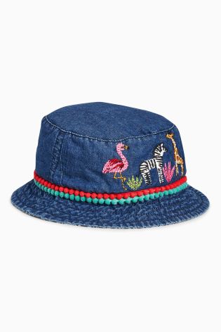 Denim/Khaki Fishermans Hats Two Pack (Younger Girls)